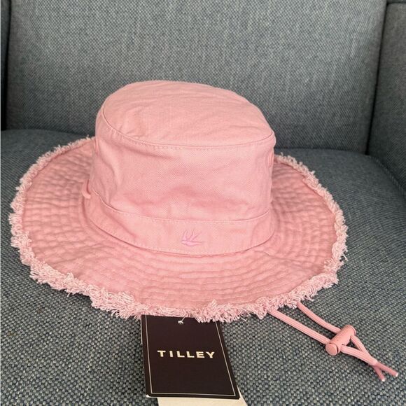 Tilley T3 Vintage Fringe Wanderer pink hat women’s size small - Picture 6 of 11